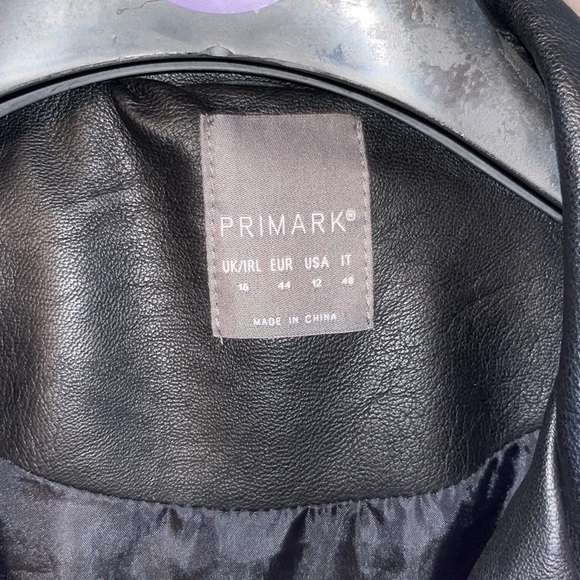 Primark Motorcycle  Belted Vegan Leather with zippers NWOT - Picture 2 of 12